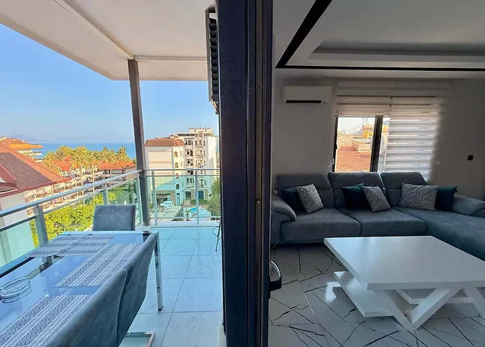 아파트 Sa Apartments! Sea View 2bd Flat 알란야